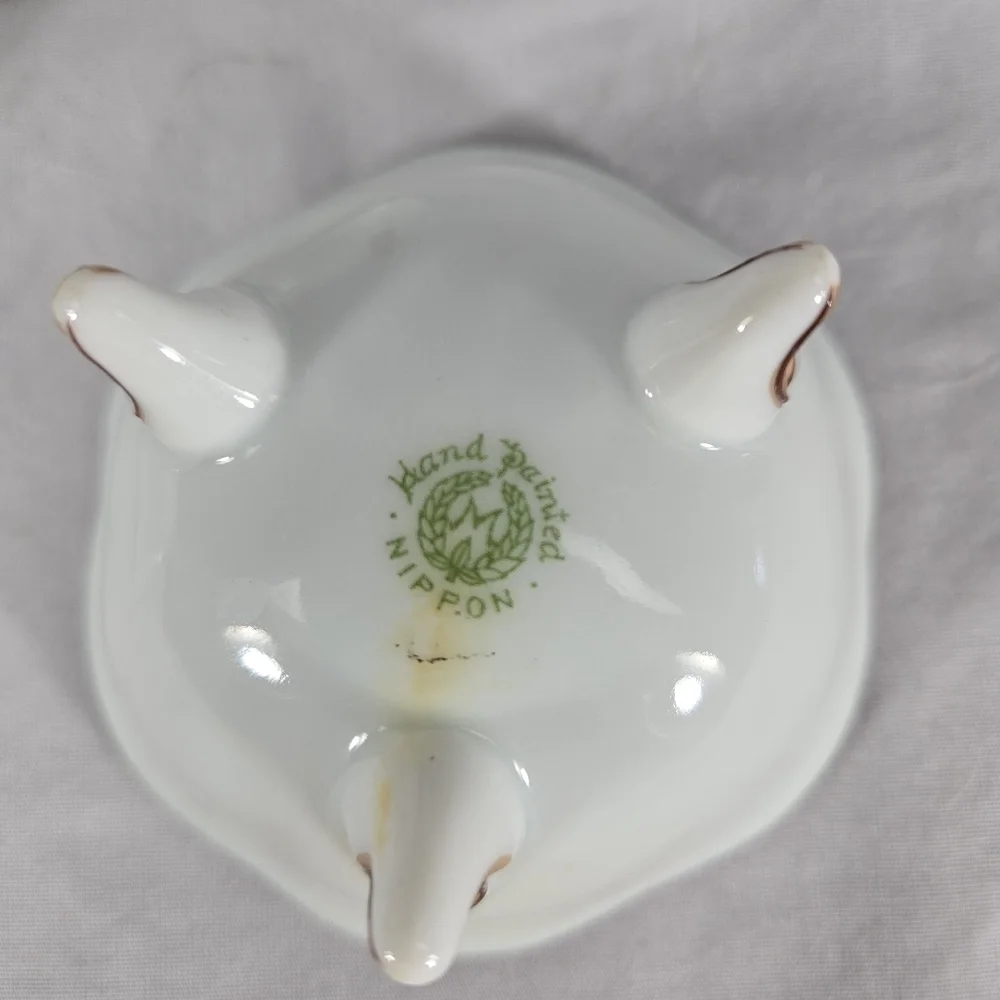 Vintage (3) Nut Bowls Hand Painted Nippon  Japan Perfect for Chestnuts